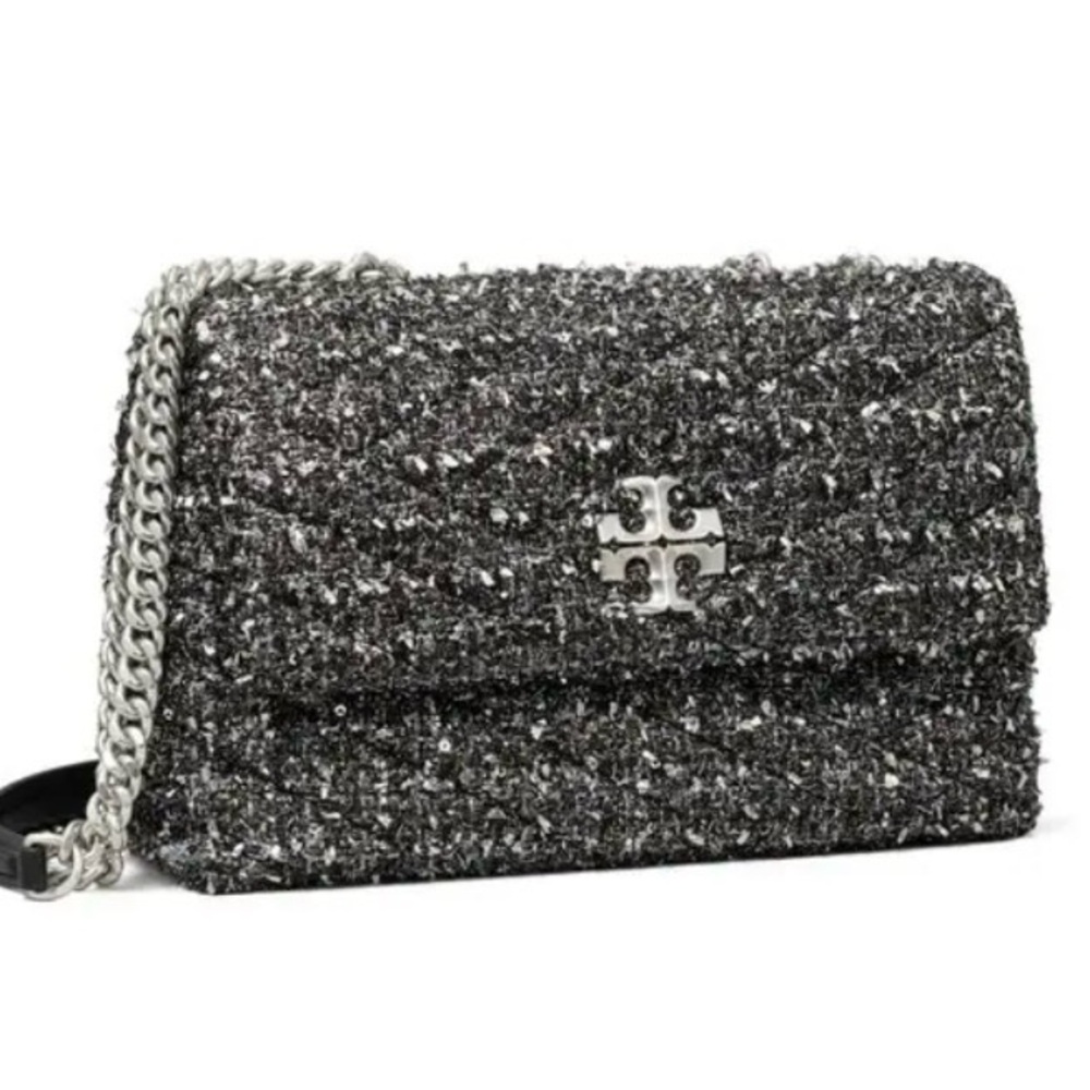 Tory Burch Metallic Tweed Shoulder Bag